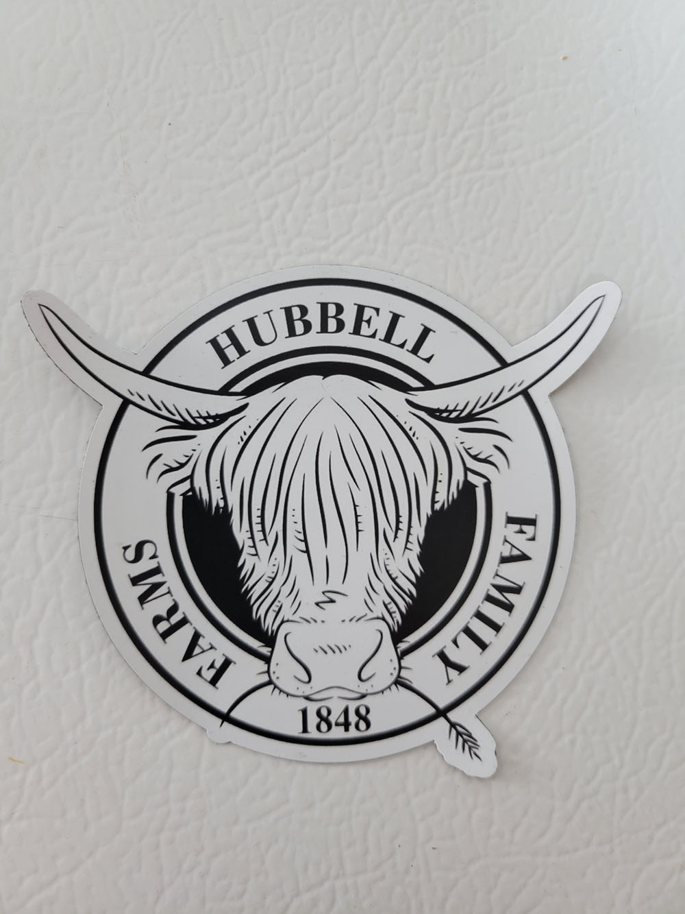 hubbell family farm logo magnet